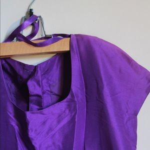 Beautiful purple silk dress with matching buttons